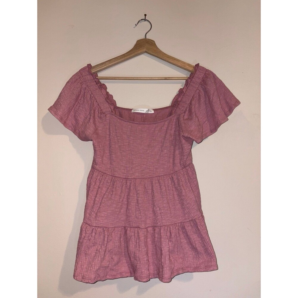 Altar’d State Rose Peplum Flowy Shirt - Size Large